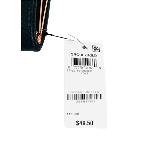 Clutch Purse "Love" Bling INC International Concepts Black Gold 10.25" x 5" NEW - Picture 9 of 11